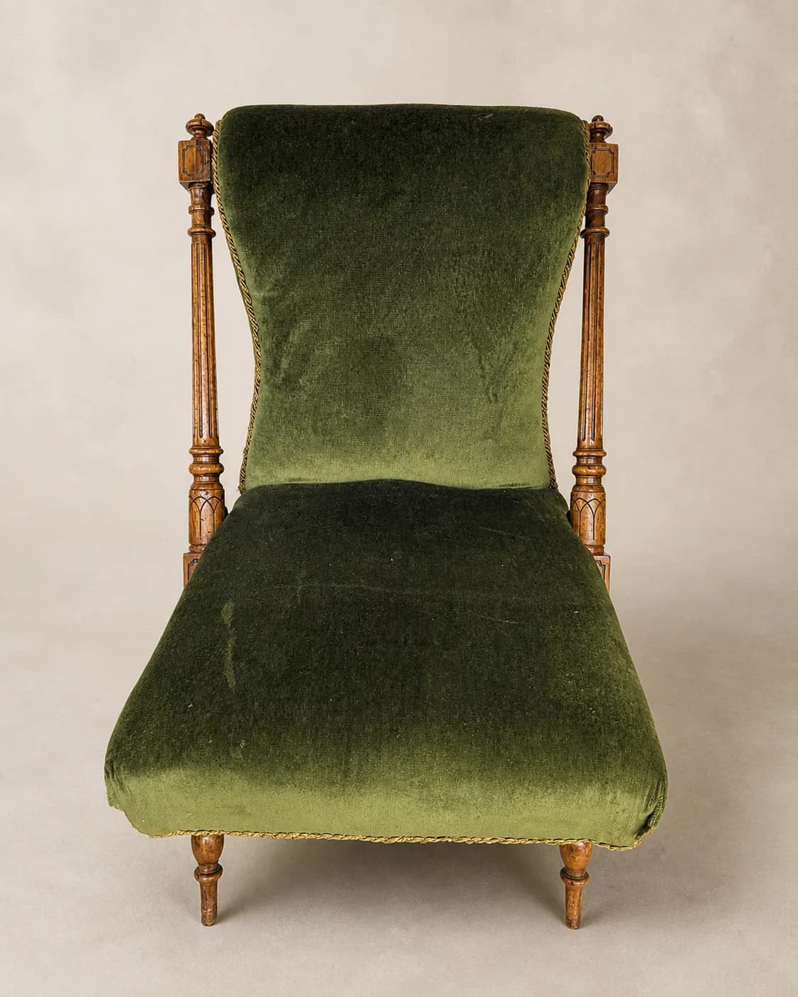 Salonstoelen in groen velours