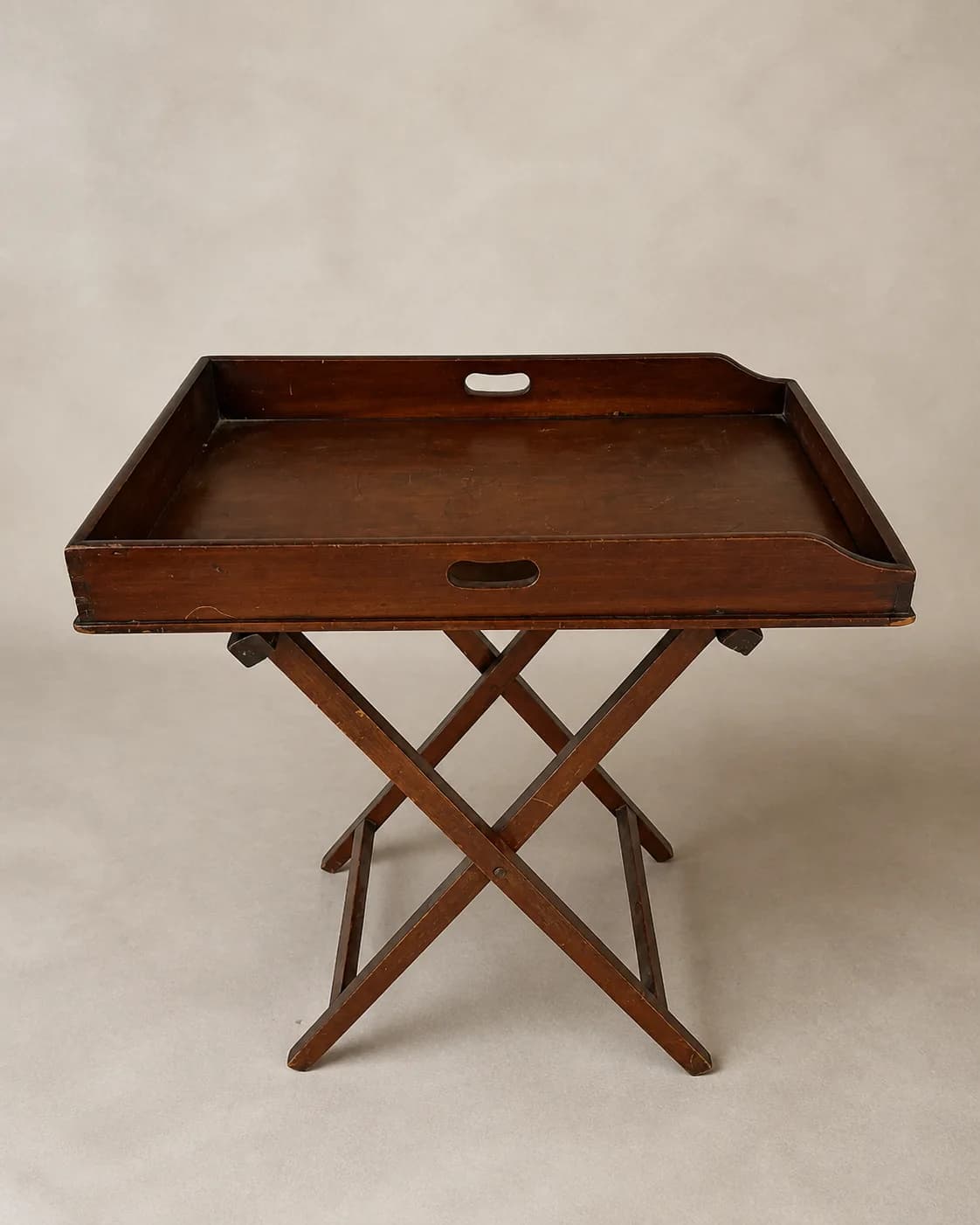 Opklapbare mahoniehouten dienbladtafel