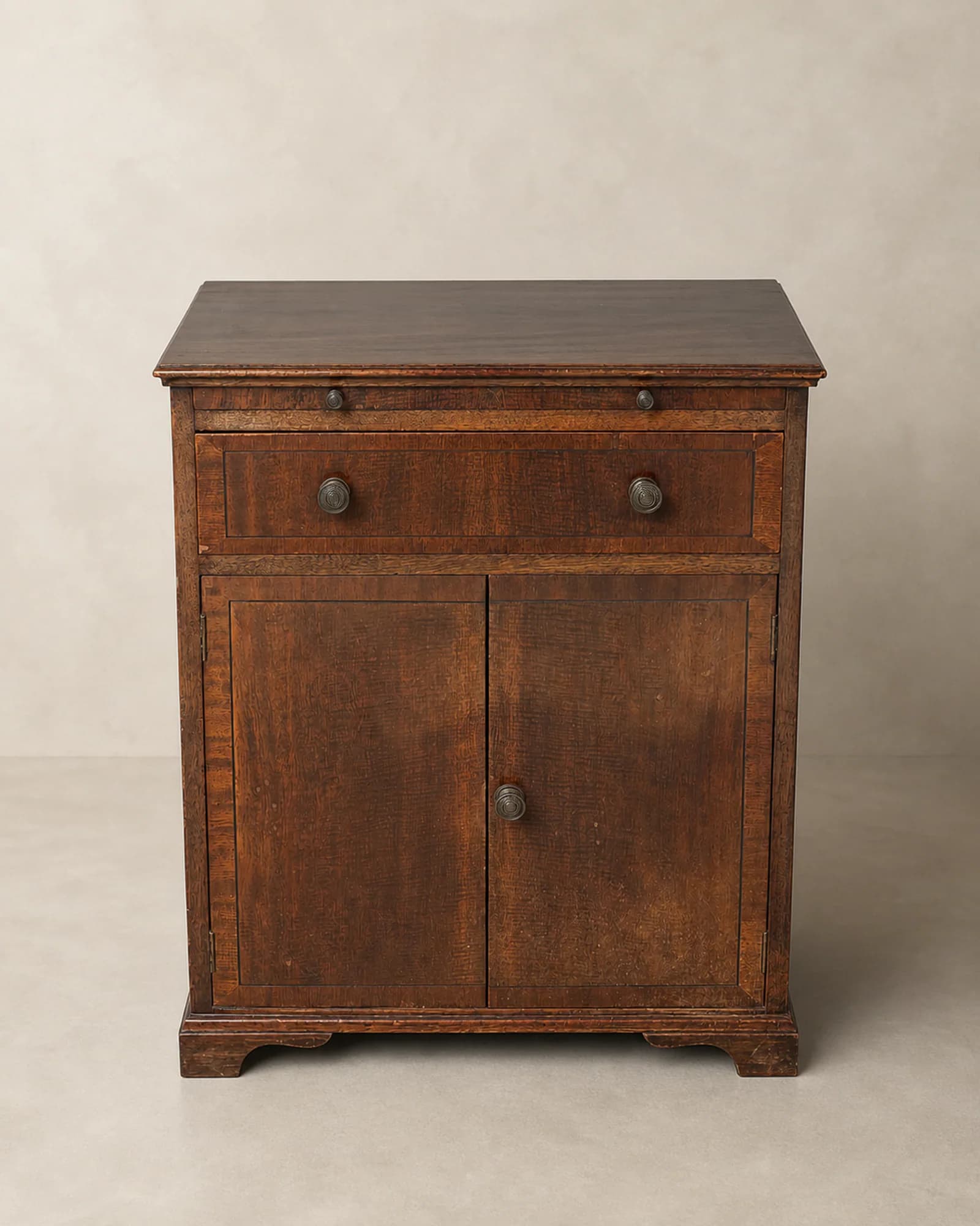Oak Cabinet with Drawer and Cupboard, full view